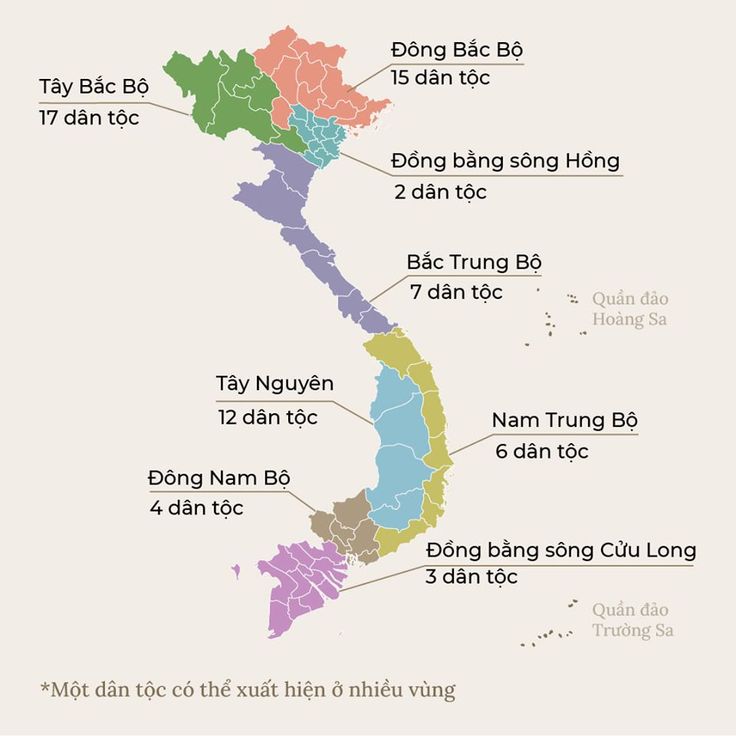 A map showing the distribution of ethnic minorities in Vietnam