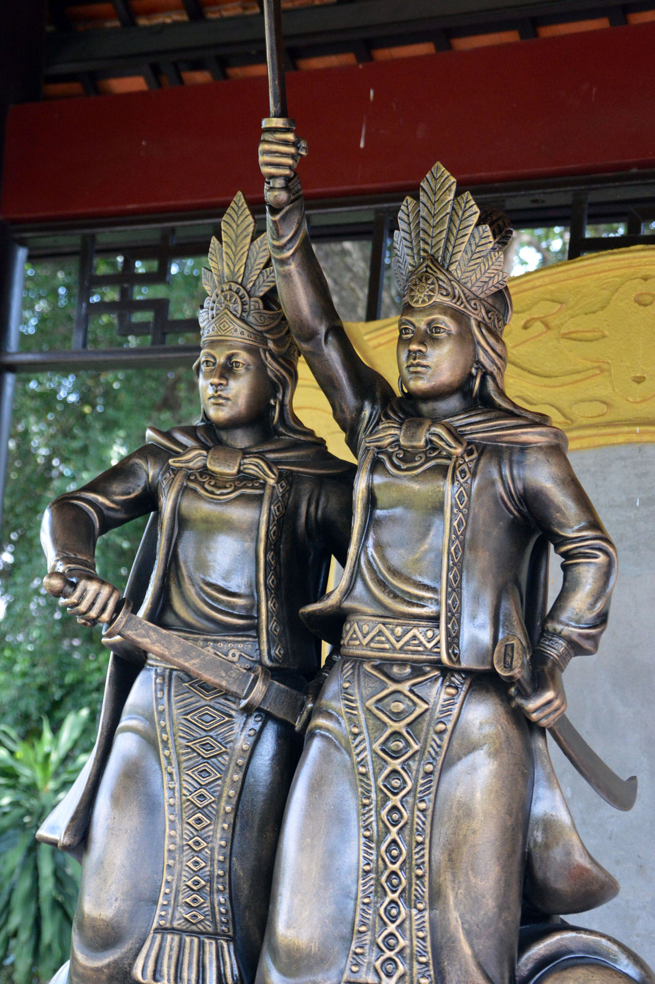 A monument or temple dedicated to the Trưng Sisters