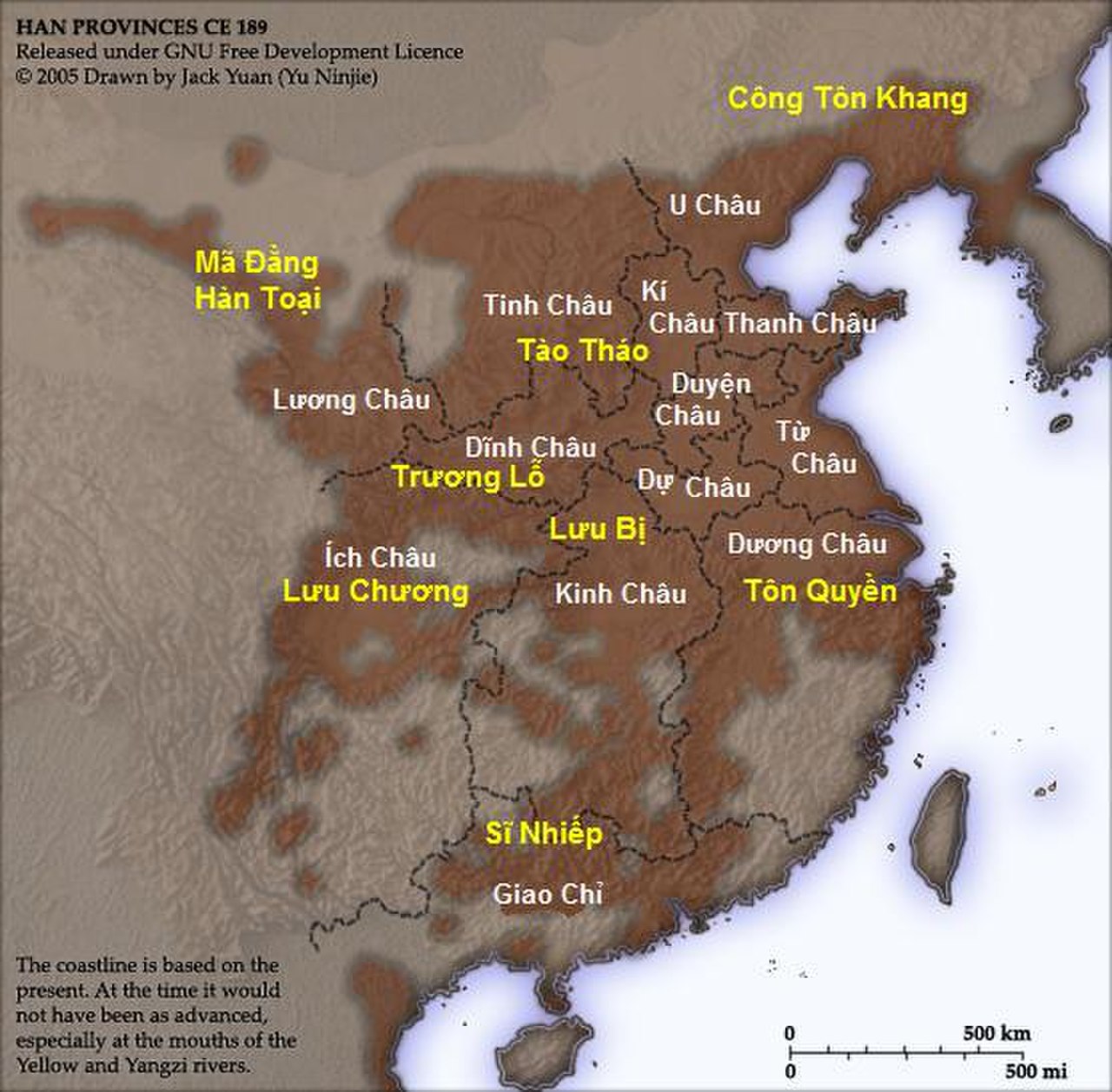 A historical map of the Jiaozhi region during the period of Northern Domination