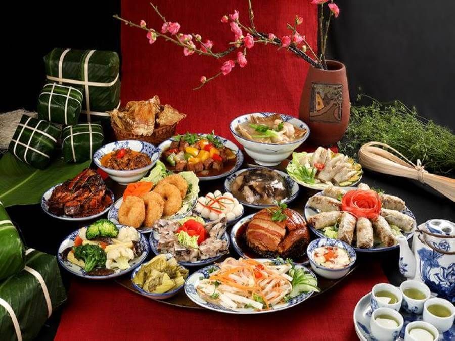 A typical Vietnamese family meal — vibrant colors, perfectly balanced flavors