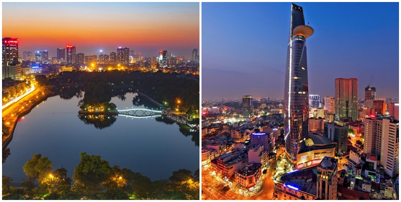 A Hanoian and a Saigonese meeting — initial laughter, slight awkwardness, then rapidly bridging the gap